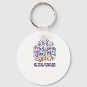Eenhoorn Boogie Nacht Vet Typografie Grafisch T-sh Sleutelhanger