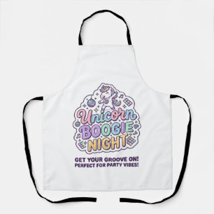 Eenhoorn Boogie Nacht Vette Typografie Grafische T Schort