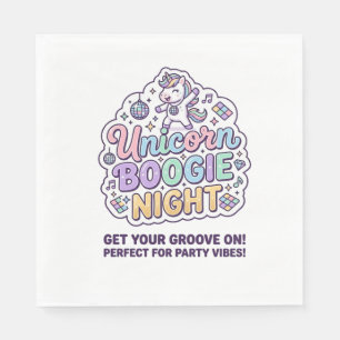Eenhoorn Boogie Nacht Vette Typografie Grafische T Servet