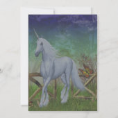 Eenhoorn Bos Gate Aardige Fantasy Feest Kaart (Achterkant)
