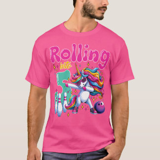 Eenhoorn Bowling Party Rolling In De 5 5e Verjaard T-shirt