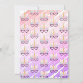 Eenhoorn Bril Magische STEM Verjaardag Uitnodiging (Achterkant)