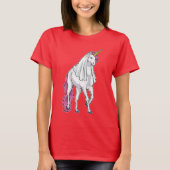 Eenhoorn bruid sluier bruiloft t-shirt (Voorkant)