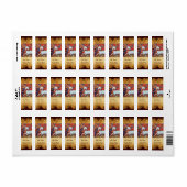 EENHOORN BRUIN PERKAMENT ETIKET (Full Sheet)