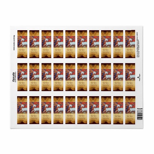 EENHOORN BRUIN PERKAMENT ETIKET (Full Sheet)