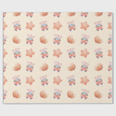 Eénhoorn Buddy Patroon Cadeaupapier (Vlak)