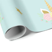 Eenhoorn cadeaupapier voor babyshower (Rol Hoek)