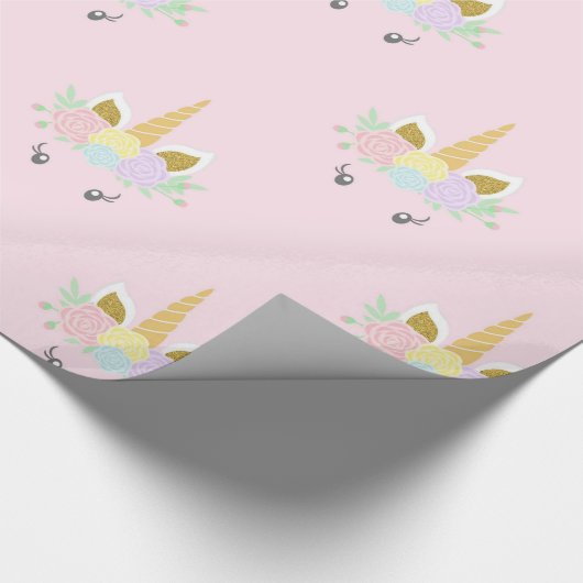Eenhoorn cadeauverpakkings papier (Hoek)