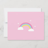 Eenhoorn Cake Bunting Vlaggen Meisjes Verjaardagsf Kaart (Achterkant)