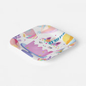 Eenhoorn Cake Papier Borden Papieren Bordje (Gebogen)