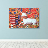 EENHOORN CANVAS AFDRUK (Insitu (Houten vloer))