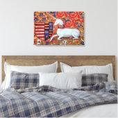 EENHOORN CANVAS AFDRUK (Insitu (Slaapkamer))