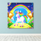 Eenhoorn Canvas Kunst (Insitu (Houten vloer))