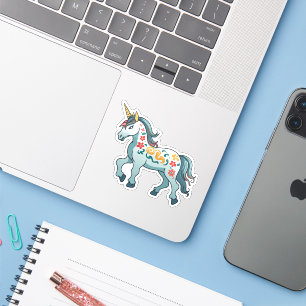 Eenhoorn cartoon tekening cartoon, eenhoorn, paard sticker