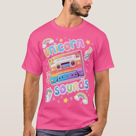 Eenhoorn Cassette Collage Mannen T-shirt (Voorkant)