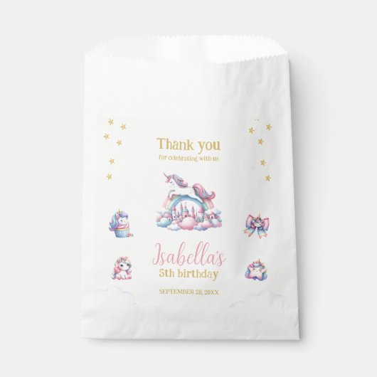 Eenhoorn Castle Rainbow Magical Bedankzakje (Voorkant)