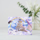 Eenhoorn - Caticorn Briefkaart (Staand voorkant)