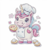 Eenhoorn Chef Bakker (1) Sticker (Voorkant)