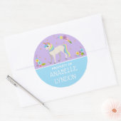 Eenhoorn Child School naam labels | Bewerkbare kle (Envelop)