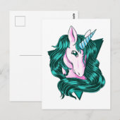 Eenhoorn clip art briefkaart (Voorkant / Achterkant)
