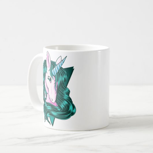 Eenhoorn clip art koffiemok (Voorkant links)