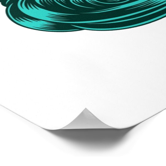 Eenhoorn clip art Small Poster (Hoek)