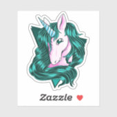 Eenhoorn clip art Small Sticker (Vel)