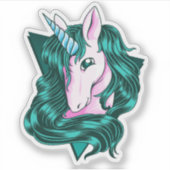 Eenhoorn clip art Small Sticker (Voorkant)