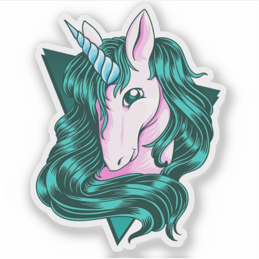 Eenhoorn clip art Small Sticker (Voorkant)