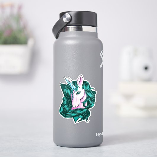 Eenhoorn clip art sticker (HydroFlask)