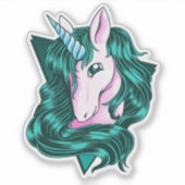 Eenhoorn clip art sticker (Voorkant)