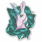 Eenhoorn clip art sticker (Voorkant)