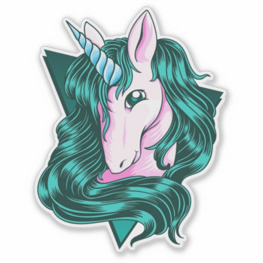 Eenhoorn clip art sticker (Voorkant)