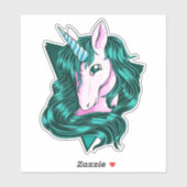 Eenhoorn clip art sticker (Vel)