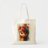 Eenhoorn Close Up schilderij Tote Bag (Voorkant)