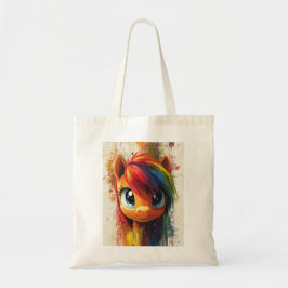 Eenhoorn Close Up schilderij Tote Bag