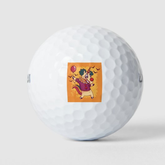 Eenhoorn Clown Golfballen (Voorkant)