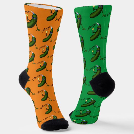 Eenhoorn Courgette Nieuwigheid Soks Sokken (Gebogen)