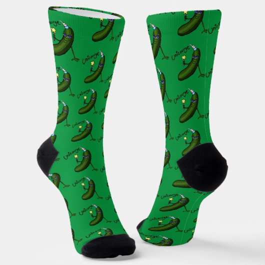 Eenhoorn Courgette Nieuwigheid Soks Sokken (Gebogen)