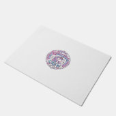 Eenhoorn Crew Speelse Print op Vraag Ontwerp_1 Deurmat (Schuin)