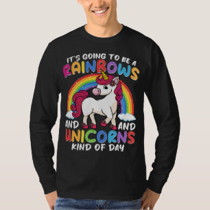 Eenhoorn Cute Whimsical Grappige Regenbogen En Een T-shirt