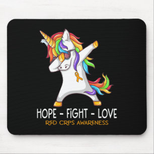 Eenhoorn Dabbing Hoop Vecht Liefde RSD CRPS Bewust Muismat