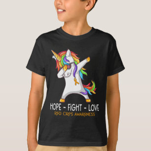 Eenhoorn Dabbing Hoop Vecht Liefde RSD CRPS Bewust T-shirt