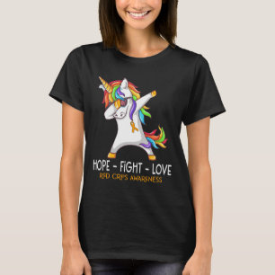 Eenhoorn Dabbing Hoop Vecht Liefde RSD CRPS Bewust T-shirt
