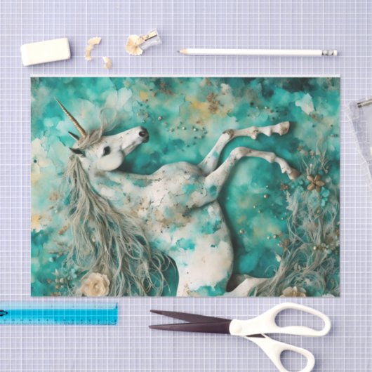  eenhoorn decoupage tissuepapier (Craft)