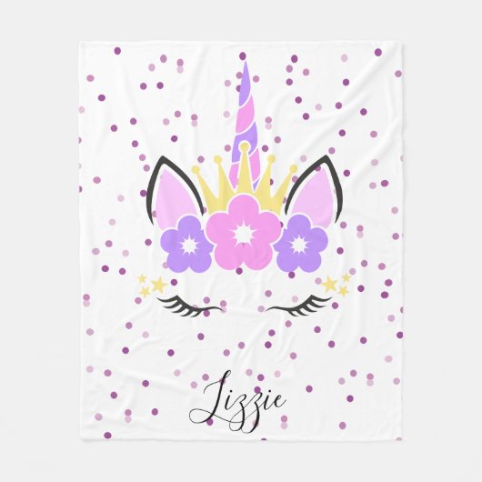 eenhoorn deken | Eenhoorn gezicht (Voorkant)