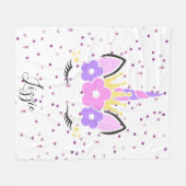 eenhoorn deken | Eenhoorn gezicht (Voorkant (Horizontaal))