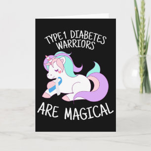 Eenhoorn Diabetes Krijger Cadeau Kaart