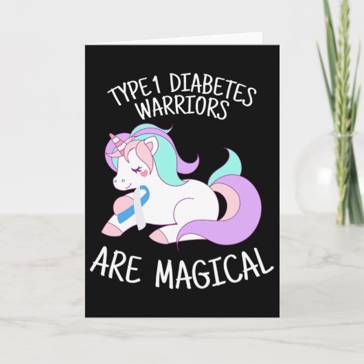 Eenhoorn Diabetes Krijger Cadeau Kaart (Voorkant)