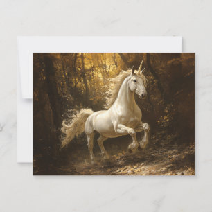 Eenhoorn die door het bos rent Schilderij Briefkaart